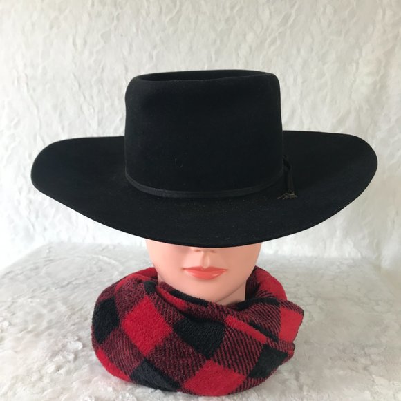 Vintage Oshman's 7X Beaver XXXX Western Wear Cowboy Hat 6 7/8 - Picture 2 of 14